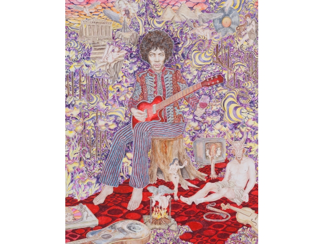 Abetz & Drescher, “Jimi Hendrix”, 2011 % Acrylique sur toile <br/>Acrylic on canvas<br/>250 x 200 cm<br/>© Marcus Schneider<br/><br/>