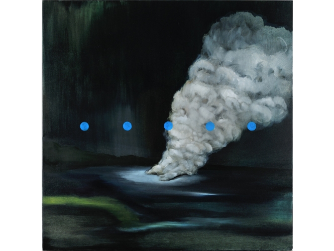 Sans titre / Untitled, 2014 % Huile sur toile<br/>Oil on canvas<br/>80 x 80 cm <br/>(31 1/2 x 31 1/2 in.)<br/><br/>