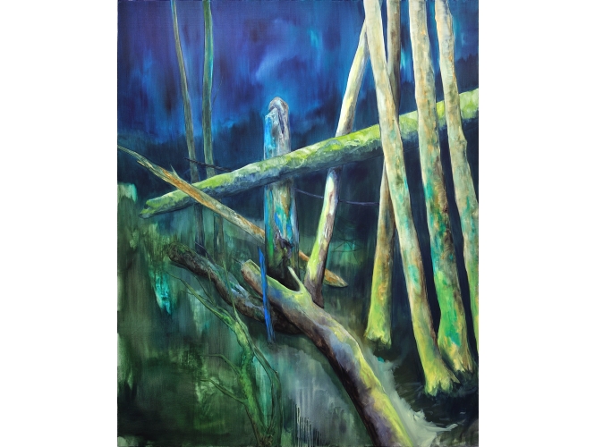 La Forêt, 2013 % Huile sur toile<br/>Oil on canvas<br/>200 x 160 cm <br/>(78 3/4 x 63 in.)<br/><br/>