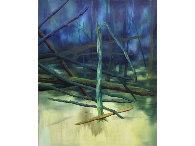 La Forêt, 2013 % Huile sur toile<br/>Oil on canvas<br/>200 x 160 cm <br/>(78 3/4 x 63 in.)<br/><br/>