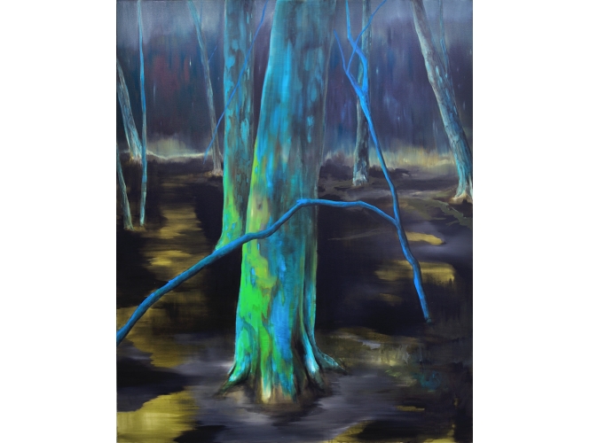 La Forêt, 2013 % Huile sur toile<br/>Oil on canvas<br/>200 x 160 cm <br/>(78 3/4 x 63 in.)<br/><br/>
