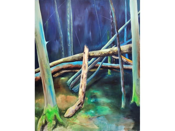 La Forêt, 2013 % Huile sur toile<br/>Oil on canvas<br/>200 x 160 cm <br/>(78 3/4 x 63 in.)<br/><br/>