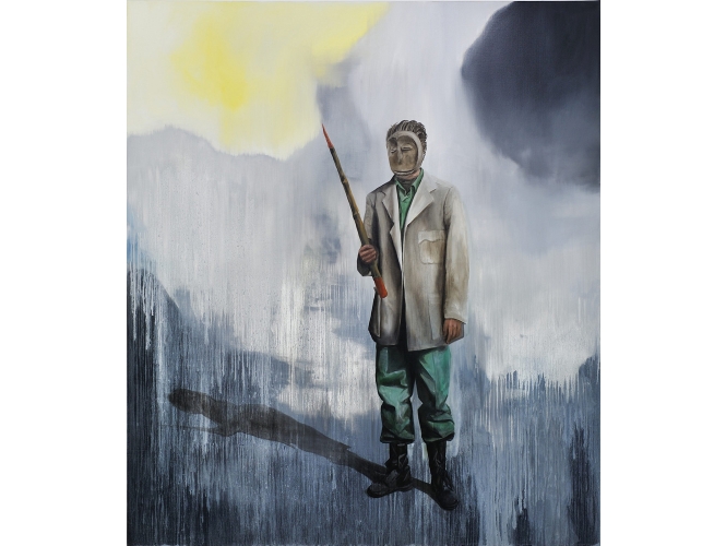 Sans titre / Untitled, 2014 % Huile sur toile<br/>Oil on canvas<br/>230 x 200 cm <br/>(90 1/2 x 78 3/4 in.)<br/><br/>