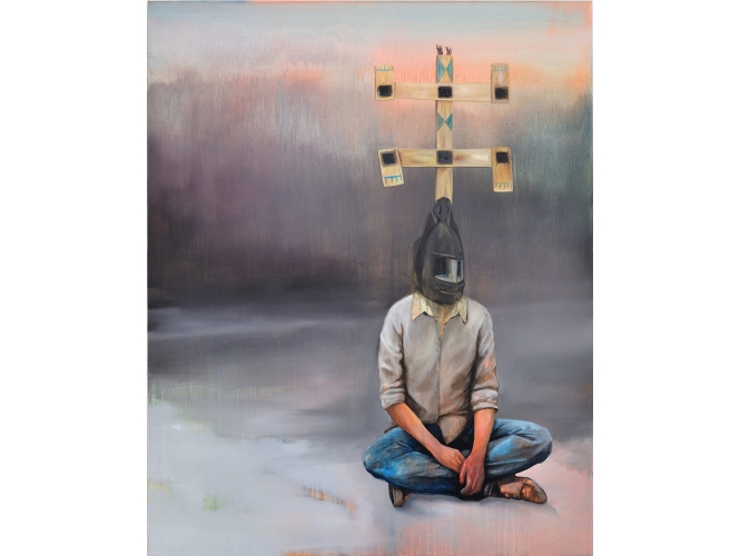 Sans titre / Untitled,  2014 % Huile sur toile<br/>Oil on canvas<br/>200 x 160 cm <br/>(78 3/4 x 63 in.)<br/><br/>