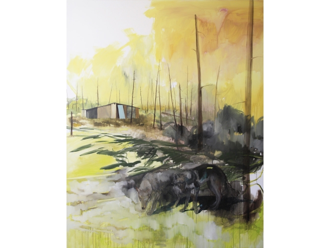 Sans titre (les loups), 2012 % Huile sur toile <br/>Oil on canvas<br/>250 x 200 cm <br/>(98 3/8 x 78 3/4 in.)<br/><br/>