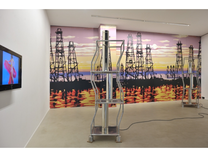 Vue de l’exposition / Exhibition view, 2009 % "Funkypipe", Galerie Suzanne Tarasieve / LOFT 19, Paris<br/>Photo: Rebecca Fanuele<br/><br/>