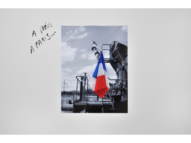 ‘Arles, Paris … and.’ series, 1989-2014 % C-print, drapeau<br/>132 x 100 cm	(52 x 39 3/8 in.)<br/><br/>C-print, flag<br/>132 x 100 cm (52 x 39 3/8 in.)<br/><br/>