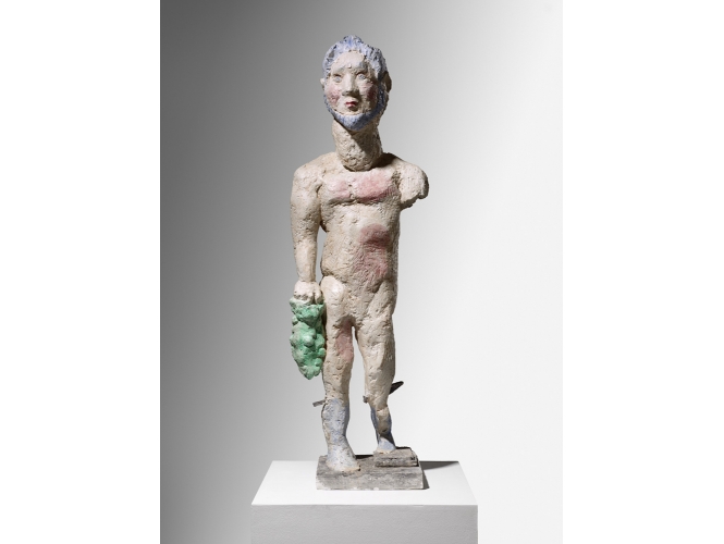 Ohne Titel, 2014 % Plâtre peint<br/>Painted plaster<br/>138 x 44 x 30 cm<br/>(54 3/8 x 17 3/8 x 11 3/4 in.)<br/><br/>