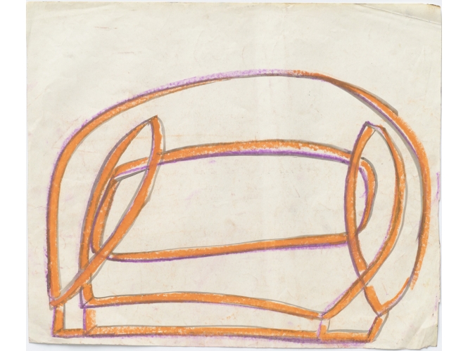 Ohne Titel (Dithyrambe), 1964 % Crayon de cire sur papier<br/>Wax pencil on paper<br/>43 x 51,5 cm (16 7/8 x 20 1/4 in.)<br/><br/>