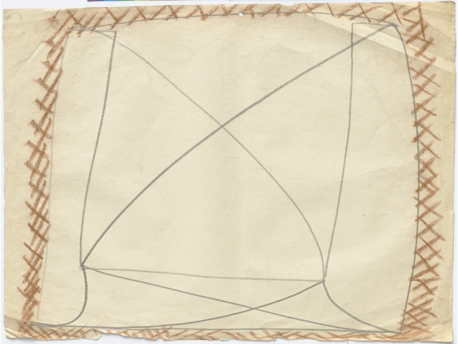 Ohne Titel (Dithyrambe), 1964 % Crayon de cire sur papier<br/>Wax pencil on paper<br/>42 x 65,6 cm (16 1/2 x 25 7/8 in.)<br/><br/>