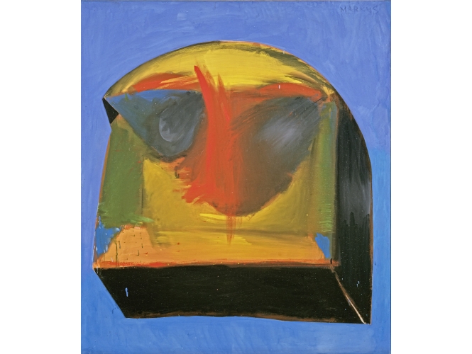 Dithyrambe – Schwebend, 1964 % Détrempe sur tissu<br/>Tempera on fabric<br/>150 x 150 cm (59 x 59 in.)<br/><br/>