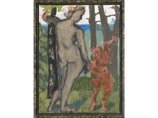 Arkadien – Im Walde, 2013 % Technique mixte sur toile<br/>Mixed media on canvas<br/>169 x 126 cm (66 1/2 x 49 5/8 in.)<br/><br/>