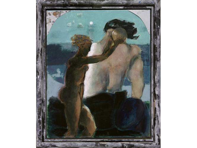 Circe, 2014 % Technique mixte sur toile<br/>Mixed media on canvas<br/>100 x 81 cm (39 3/8 x 31 7/8 in.)<br/>116 x 97 cm  (45 5/8 x 38 1/4 in.) encadré / framed<br/><br/>