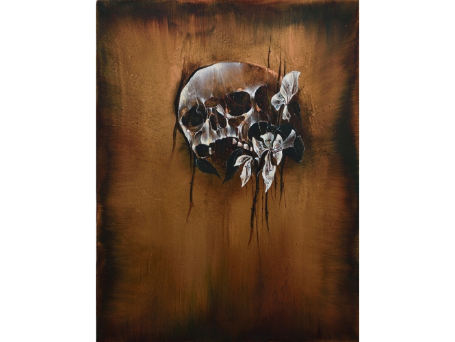Sans titre, 2015 % Huile sur cuivre<br/>Oil on copper<br/>26 x 20 cm (10 1/4 x 7 7/8 in.)<br/><br/>