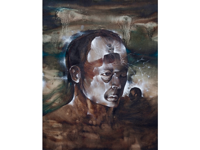 SANS TITRE, 2014 % Huile sur bois<br/>Oil on wood<br/>26 x 20 cm <br/>(10 1/4 x 7 7/8 in.)<br/><br/>