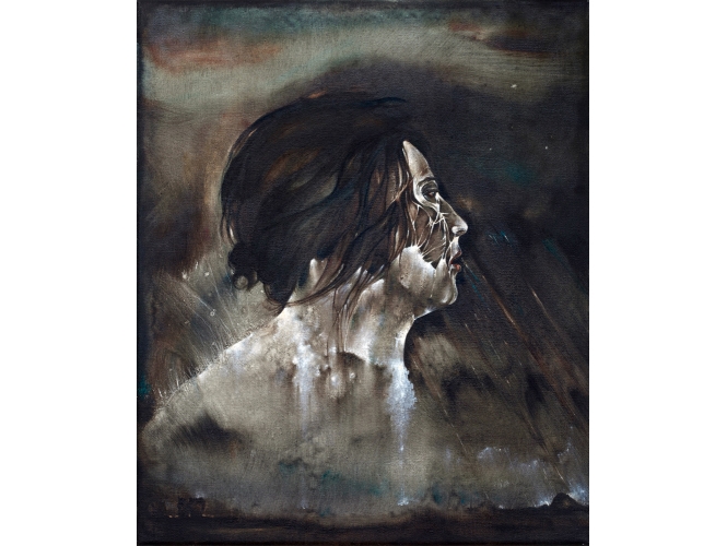 SIBYLLA, 2014 % Huile sur toile<br/>Oil on canvas<br/>30 x 25 cm (11 3/4 x 9 7/8 in.)<br/><br/><br/>