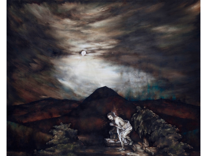 DIANE, 2015 % Huile sur bois<br/>Oil on wood<br/>60 x 75 cm <br/>(23 5/8 x 29 1/2 in.)<br/><br/>