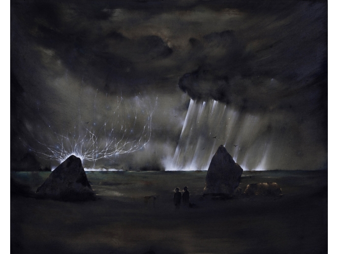 Sans titre, 2015 % Huile sur bois<br/>Oil on wood <br/>40 x 50 cm <br/>(15 3/4 x 19 5/8 in.)