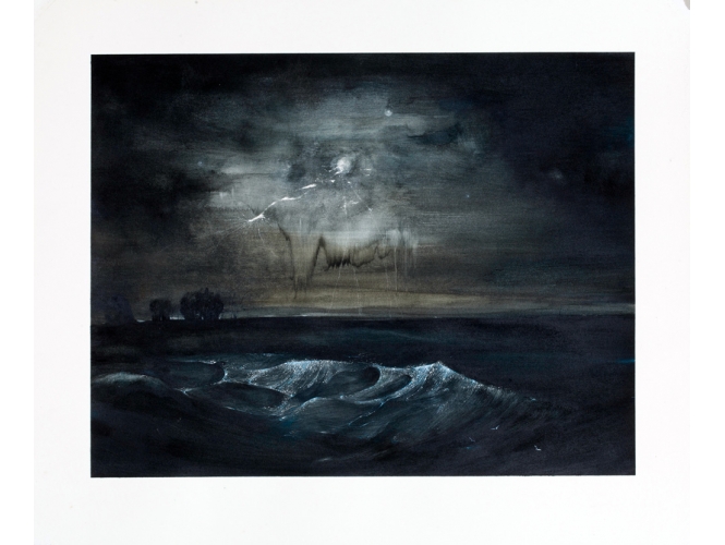 SANS TITRE, 2014 % Gouache, grattage sur papier<br/>Gouache, scratching on paper<br/>38 x 45,5 cm <br/>(15 x 17 7/8 in.)<br/><br/>