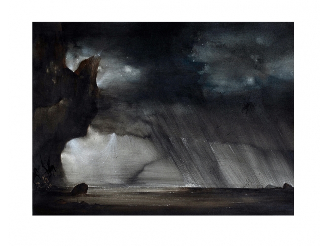 SANS TITRE, 2014 % Gouache, grattage sur papier <br/>Gouache, scratching on paper<br/>38 x 47,5 cm <br/>(15 x 18 3/4 in.)<br/><br/>