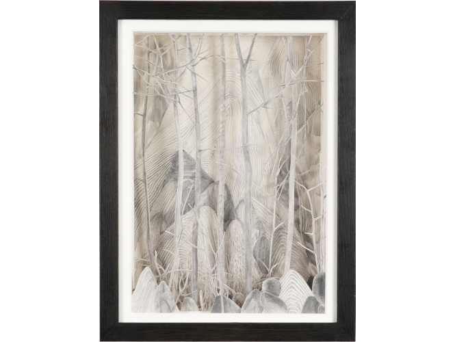 Dessin 7, 2015 % Mine de plomb sur papier et papier calque<br/>Graphite on paper and tracing paper <br/>39,5 x 29,5 x 10 cm<br/><br/>Photo: Olivier Toggwiler<br/><br/>