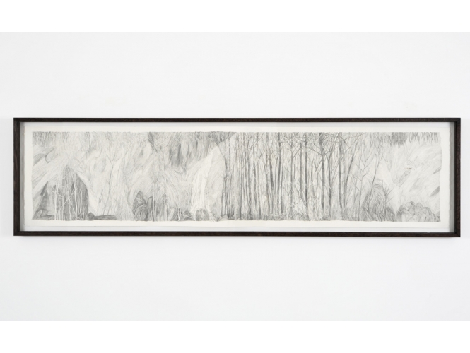 Dessin 12, 2015 % Mine de plomb sur papier<br/>Graphite on paper <br/>82 x 132 x 12,5 cm<br/><br/>Photo: Olivier Toggwiler<br/><br/>