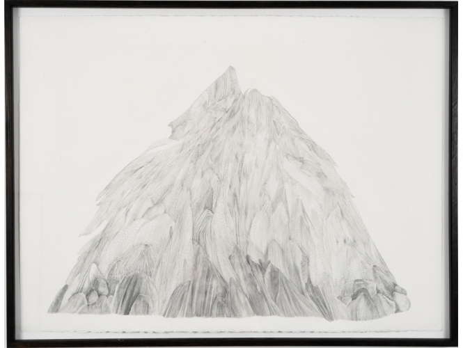 Dessin 6, 2015 % Mine de plomb sur papier<br/>Graphite on paper <br/>61,5 x 81 x 3,5 cm<br/><br/>Photo: Olivier Toggwiler<br/><br/>