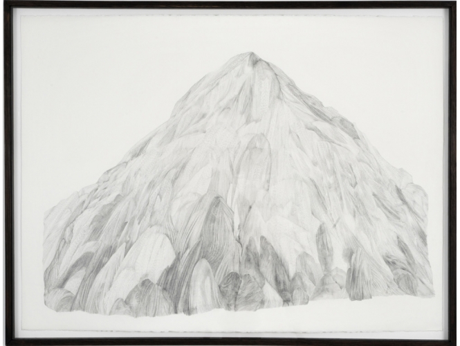 Dessin 5, 2015 % Mine de plomb sur papier<br/>Graphite on paper <br/>61,5 x 81 x 3,5 cm<br/><br/>Photo: Olivier Toggwiler<br/><br/>