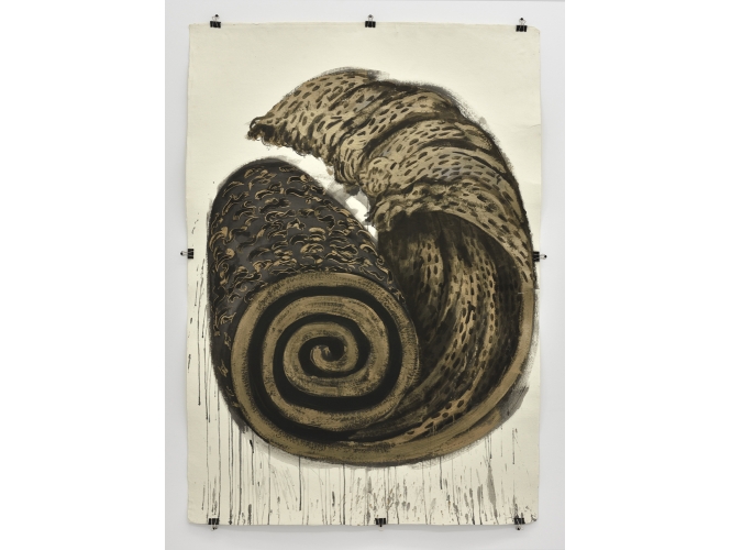 The Wave III, 2015 % Encre et acrylique sur papier de coton fait main / Ink and acrylic on hand made cotton rag paper<br/>163 x 115 cm	<br/>(64 1/8 x 45 1/4 in.)<br/><br/>