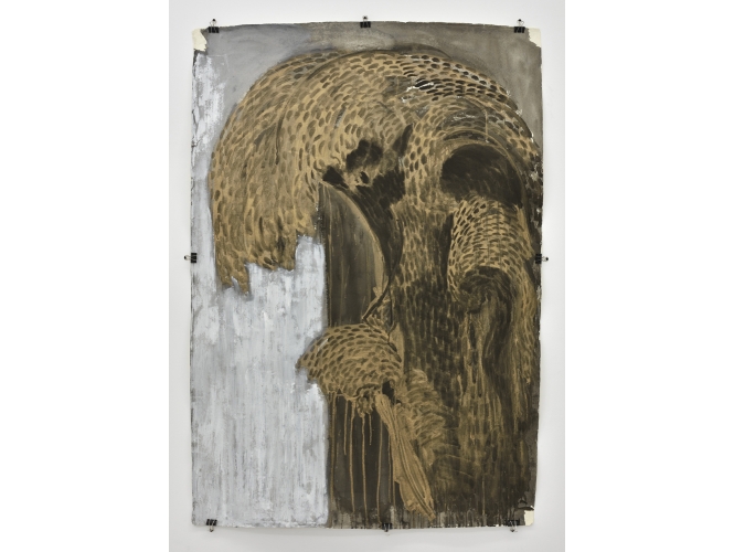 The Wave II, 2015 % Encre et acrylique sur papier de coton fait main / Ink and acrylic on hand made cotton rag paper<br/>163 x 115 cm	<br/>(64 1/8 x 45 1/4 in.)<br/><br/>