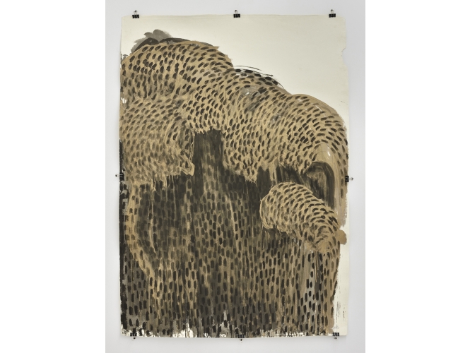 The Wave, 2015 % Encre et acrylique sur papier de coton fait main / Ink and acrylic on hand made cotton rag paper<br/>163 x 115 cm	<br/>(64 1/8 x 45 1/4 in.)<br/><br/>