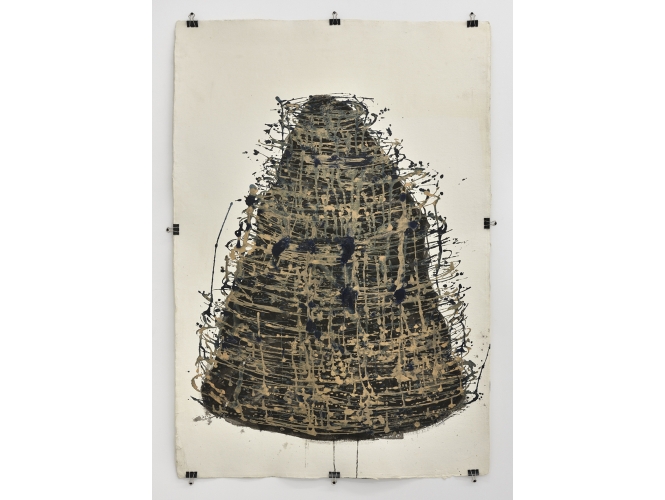 Sans titre, 2015 % Encre et acrylique sur papier de coton fait main / Ink and acrylic on hand made cotton rag paper<br/>163 x 155 cm  <br/>(64 1/8 x 61 in.)<br/><br/>