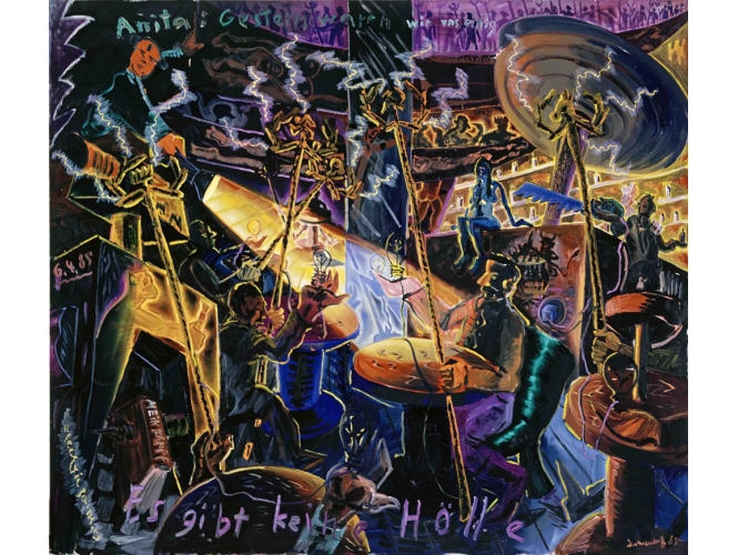 Es gibt keine Hölle, 1985 % Acrylique sur toile / Acrylic on canvas<br/>285 x 330 cm <br/>(112 1/4 x 129 7/8 in.)<br/>JI 585/00<br/><br/>