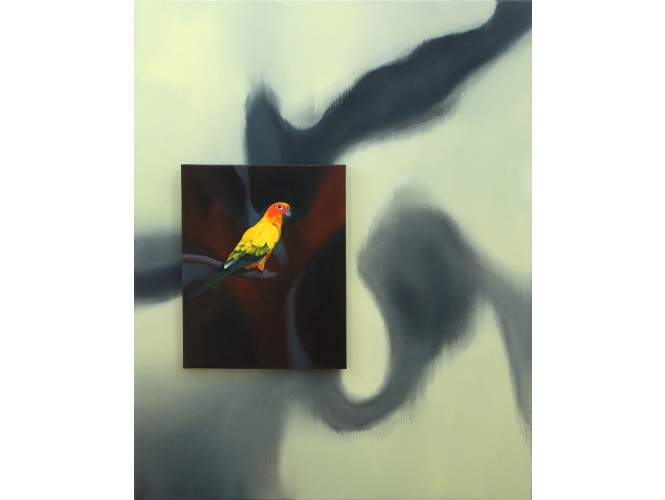 Vâhana VI, 2016 % Tableaux assemblés, huile sur toile / Superimposed canvases, oil on canvas <br/>200 x 160 cm<br/><br/>