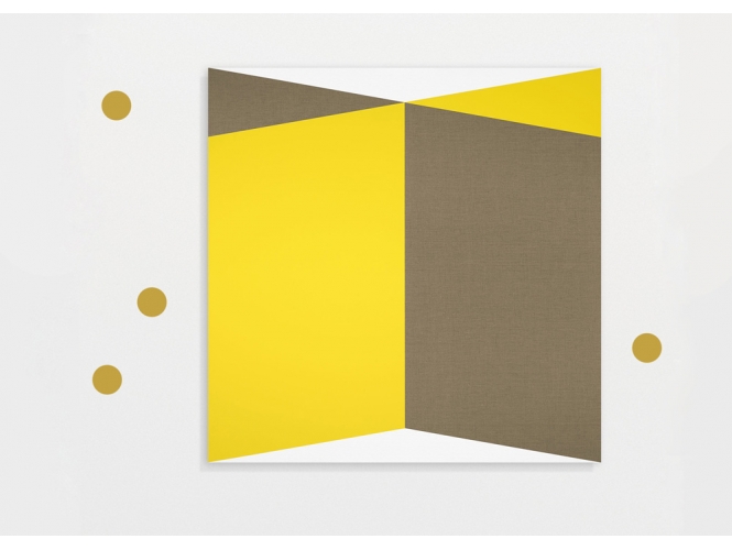 Sans titre, 2016 % Acrylique sur toile, intallation murale / Acrylic on canvas, wall installation<br/>130 x 130 cm<br/><br/>