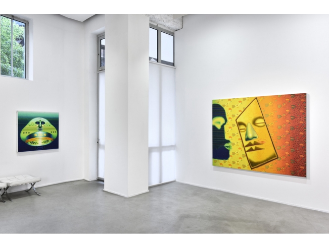 Vue de l’exposition / View of the exhibition, 2018 % "Chicago Underground",<br/>Galerie Suzanne Tarasieve, Paris<br/>Photo: Rebecca Fanuele<br/><br/>