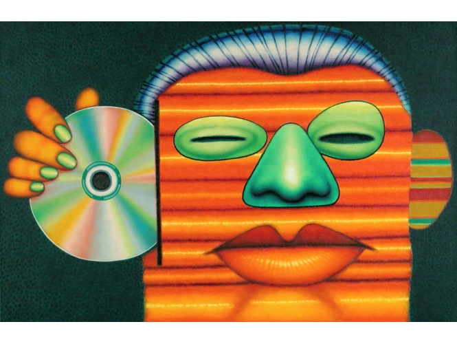 Dischead, 1995 % Huile sur toile / Oil on canvas <br/>60,96 x 91,44 cm <br/>(24 x 36 in.)<br/><br/>