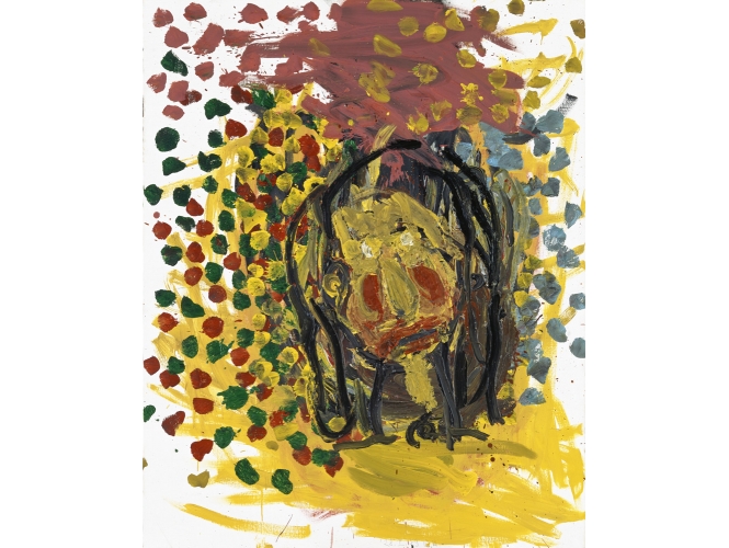 GEORG BASELITZ, « Image », 29.XII.88-28.I.89 % Huile sur toile / Oil on canvas<br/>162 x 130 cm  <br/>(63 3/4 x 51 1/8 in.)<br/>GB 371/00<br/><br/>