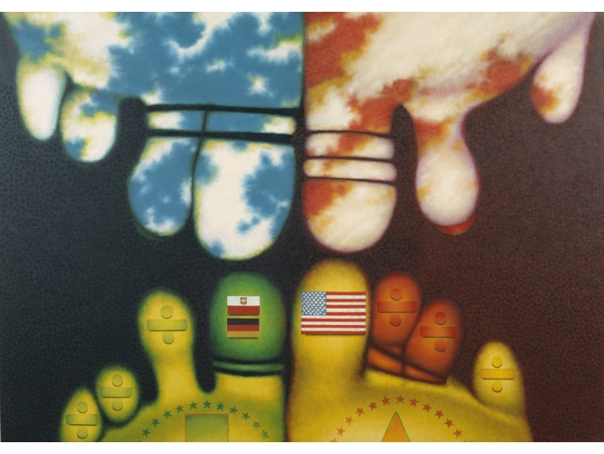 Genetico, 1995 % Huile sur toile / Oil on canvas <br/>91,44 x 127 cm <br/>(36 x 50 in.)<br/><br/>