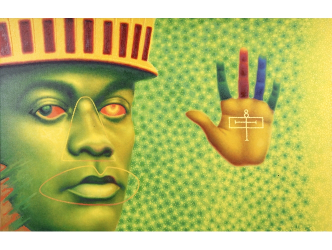 J’ai raison, 1999 % Huile sur toile / Oil on canvas <br/>127 x 198,12 cm <br/>(50 x 78 in.)<br/><br/>