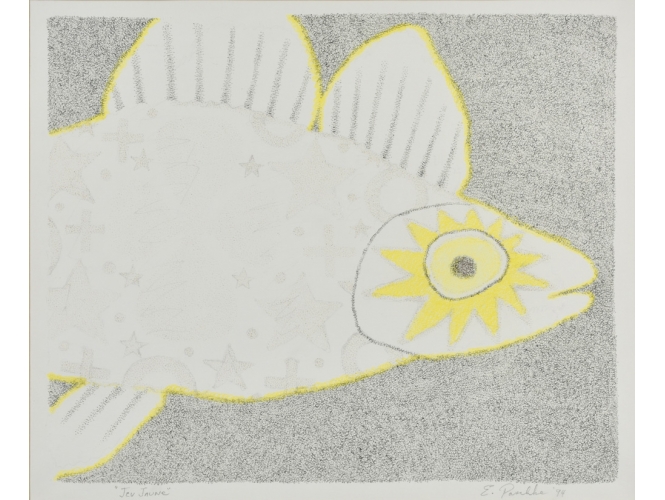 Jeu Jaune, 1994 % Crayon sur papier / <br/>Pencil on paper <br/>36 x 43,5 cm <br/>(14 1/8 x 17 1/8 in.)<br/><br/>