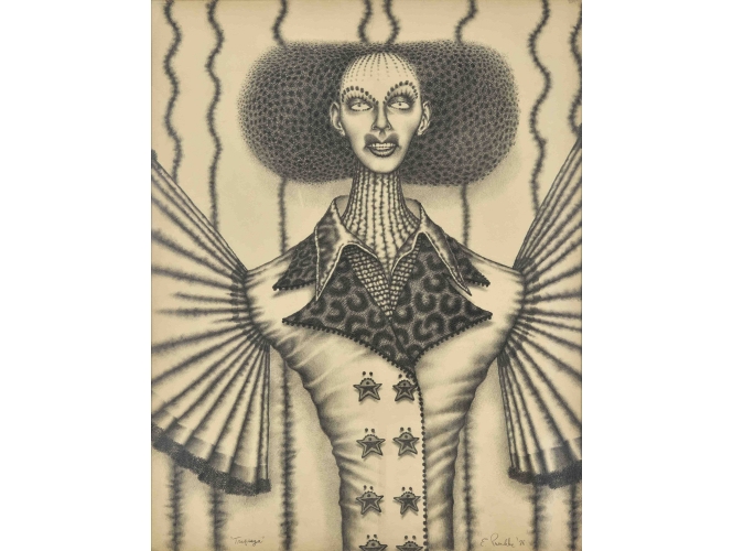 Trapeeza, 1976 % Crayon sur papier / Pencil on paper <br/>74,5 x 59 cm <br/>(29 3/8 x 23 1/4in.)<br/><br/>