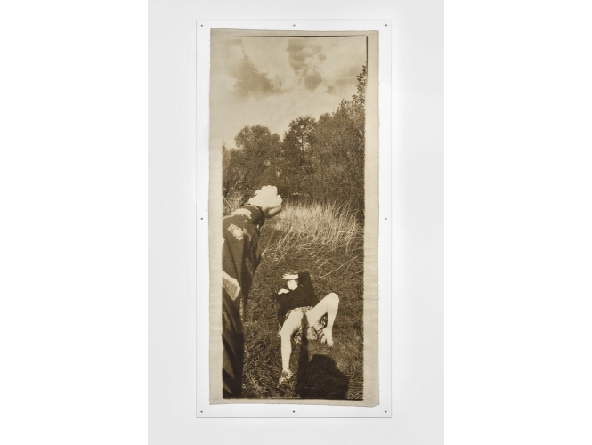 Untitled from the ‘FotoZeit Salzau V’ series, 1997 % Tirage vintage sur papier tramé, pièce unique / Vintage print on paper, unique piece<br/>130 x 59 cm	<br/>(51 1/8 x 23 1/4 in.)<br/>Photo: Rebecca Fanuele<br/><br/>
