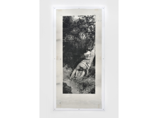 Untitled from the ‘FotoZeit Salzau’ series, 1997 % Tirage vintage sur papier, pièce unique / Vintage print on paper, unique piece<br/>130 x 60 cm <br/>(51 1/8 x 23 5/8 in.) <br/>Photo: Rebecca Fanuele<br/><br/>