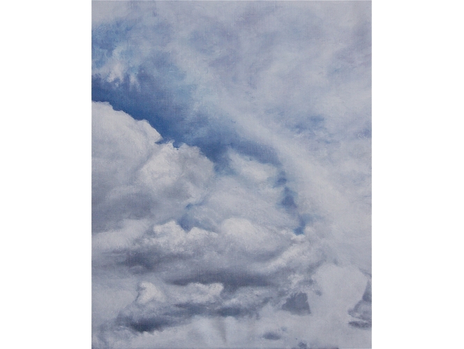 Nuages, 2018 % Huile sur toile / Oil on canvas<br/>41 x 33 cm	<br/>(16 1/8 x 13 in.)<br/>YK 12<br/></br>