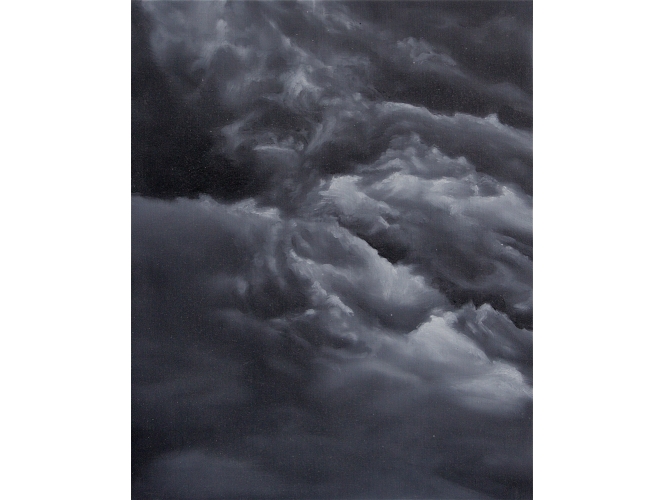 Nuages, 2018 % Huile sur toile / Oil on canvas<br/>41 x 33 cm	<br/>(16 1/8 x 13 in.)<br/>YK 16<br/></br>
