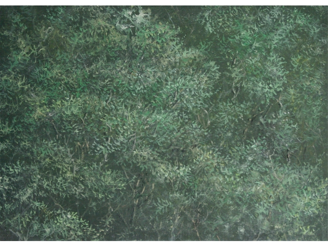 Paysage, 2018 % Huile sur toile / Oil on canvas<br/>33 x 46 cm	<br/>(13 x 18 1/8 in.)<br/>YK 23<br/></br>