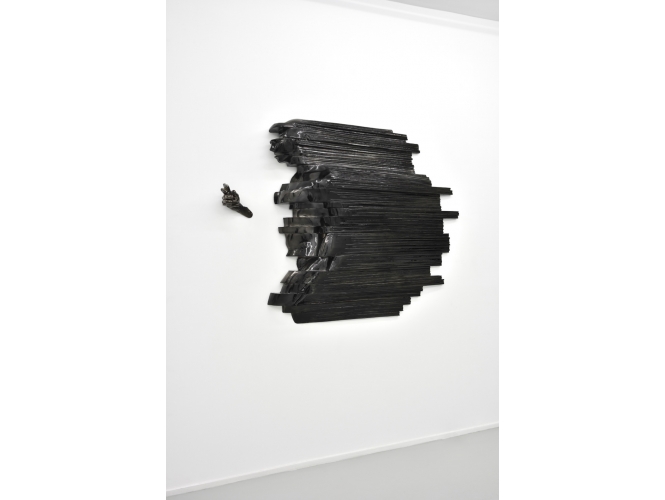 Profile 2, 2019 % Plastique, peinture chromée / Plastic, chrome paint<br/>120 x 150 x 21 cm  <br/>(47 1/4 x 59 x 8 1/4 in.)<br/><br/>