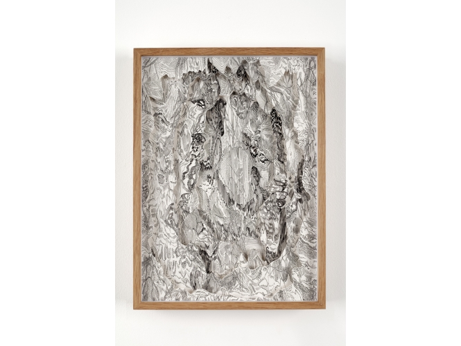 Grotto 2, 2019 % Encre de Chine sur papier / India ink on paper<br/>36 x 26 x 4 cm<br/>(14 1/8 x 10 1/4 x 1 5/8 in.)<br/></br>