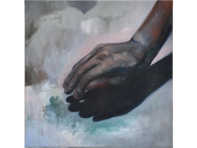Petite tortue, 2019 % Huile sur toile / Oil on canvas<br/>40 x 40 cm	<br/>(15 3/4 x 15 3/4 in.)<br/><br/>